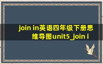 join in英语四年级下册思维导图unit5_join in英语思维导图三年级下册